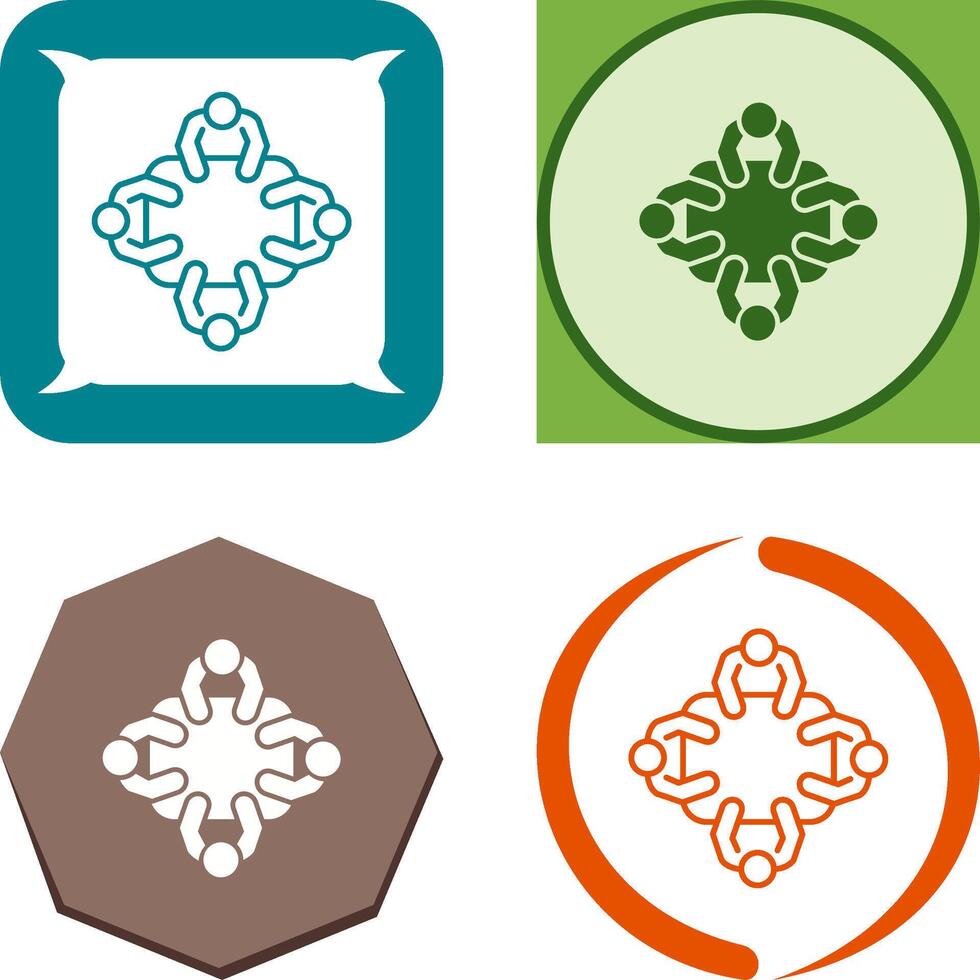Staff Meeting Icon Design vector