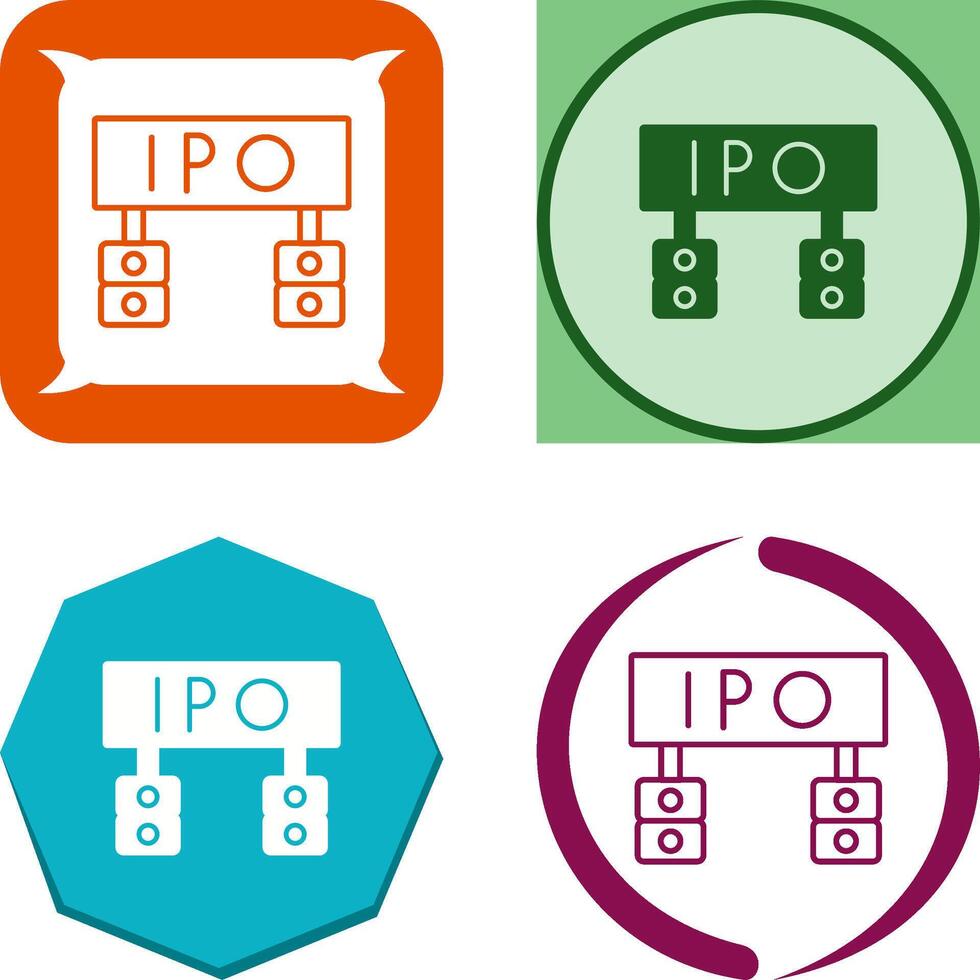 Ipo Icon Design vector
