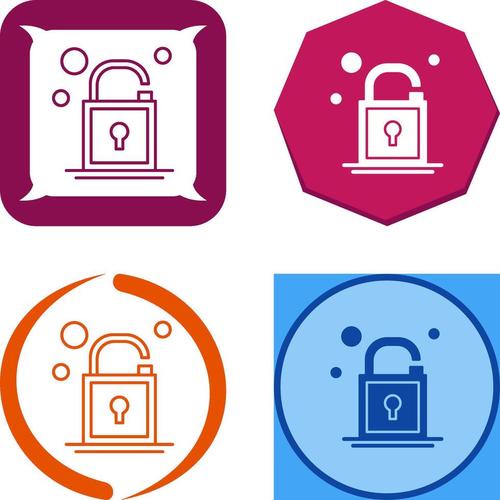 Open Lock Icon Design vector