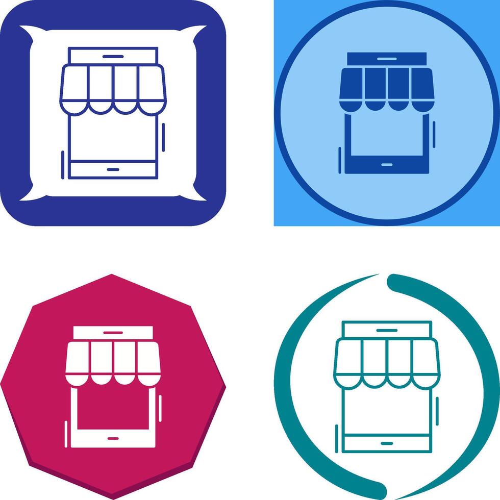 Online Shop Icon Design vector