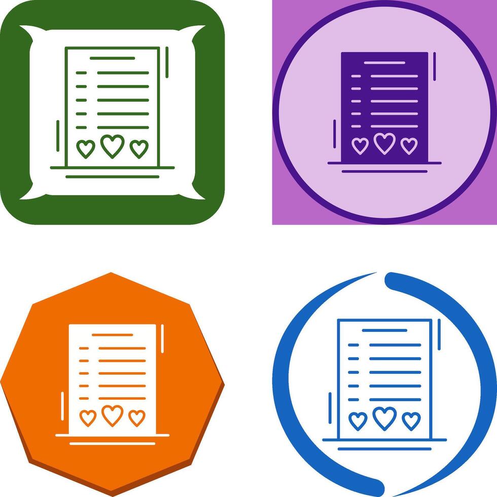 Wishlist Icon Design vector