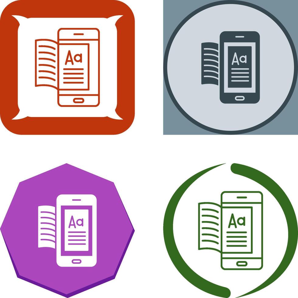 Ebook Icon Design vector