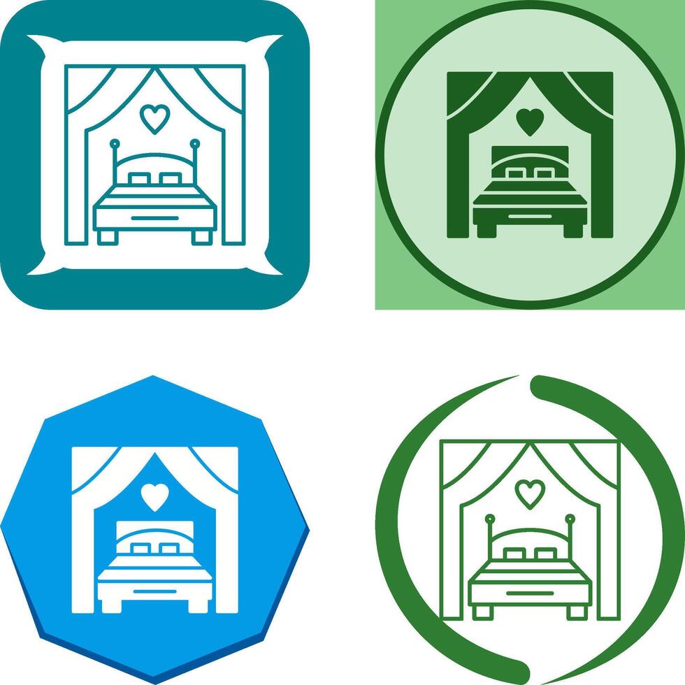 Bed Icon Design vector