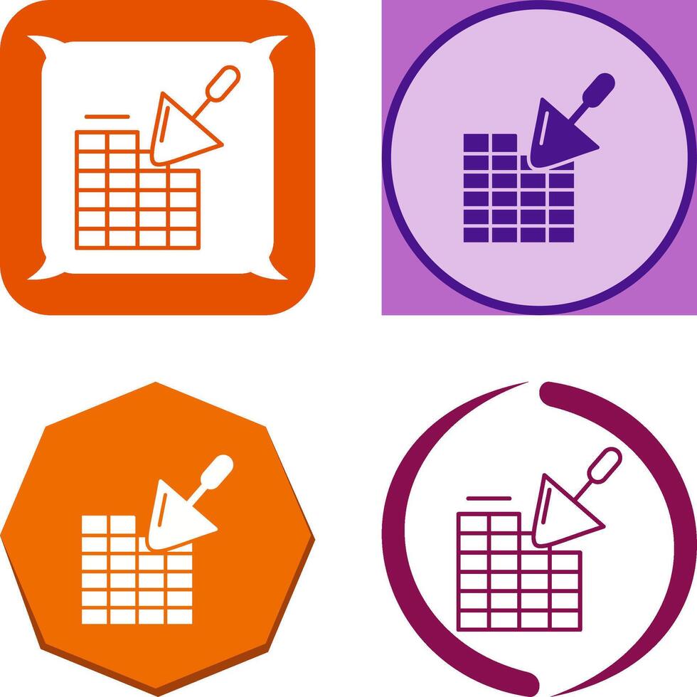 Brickwall Icon Design vector