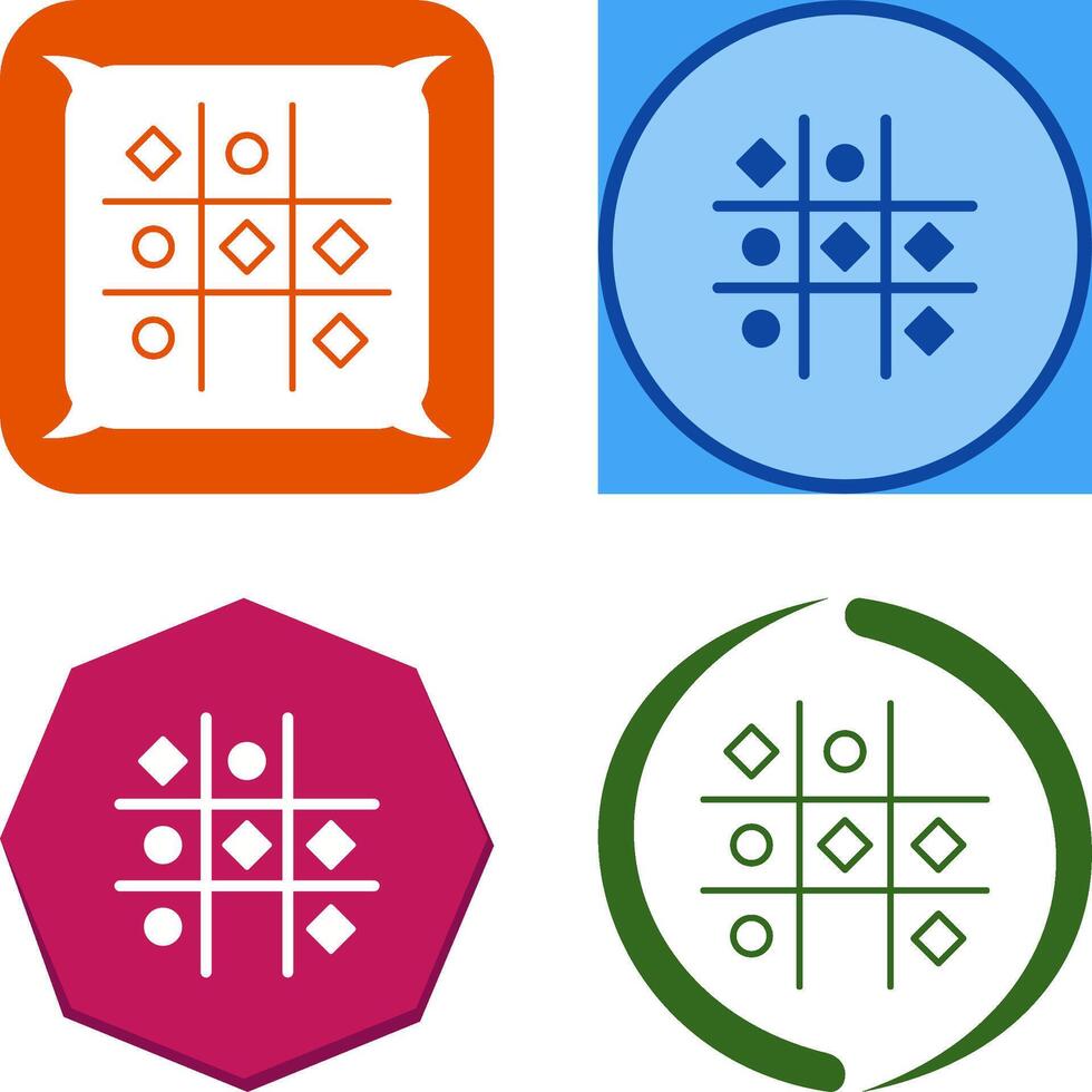 Tic Tac Toe Icon Design vector