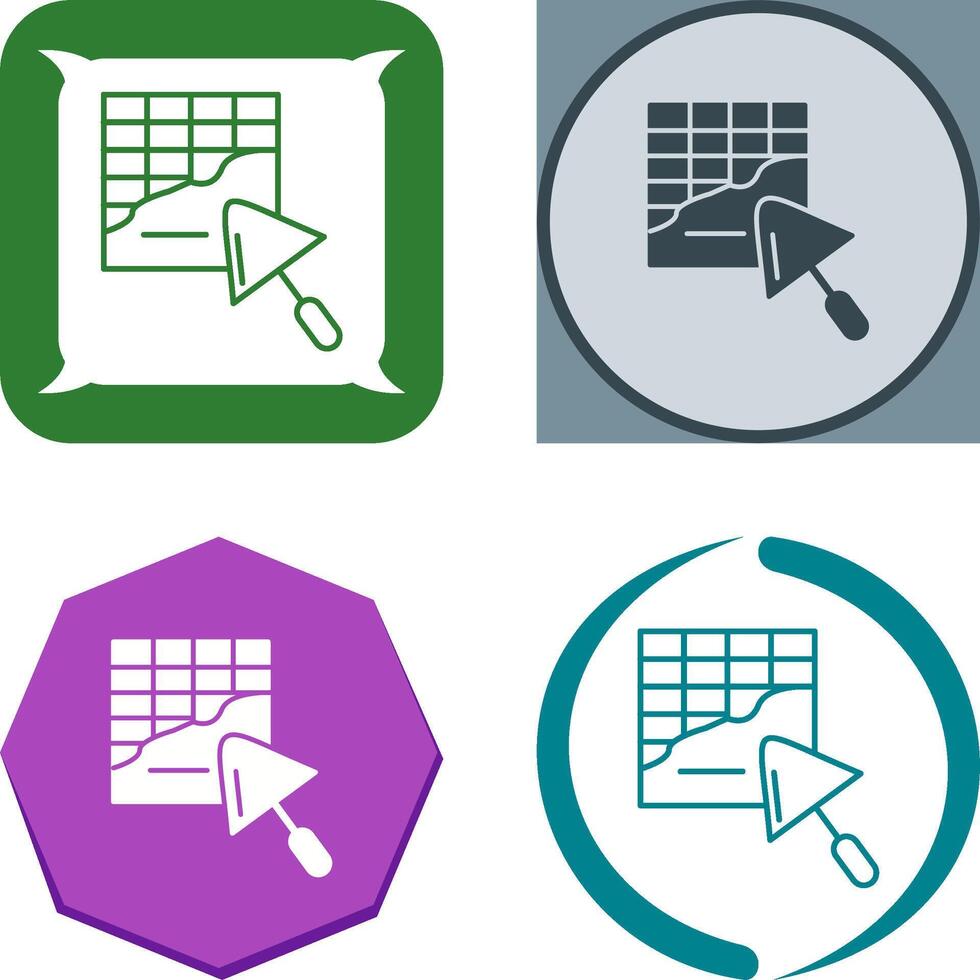 Plastering Icon Design vector