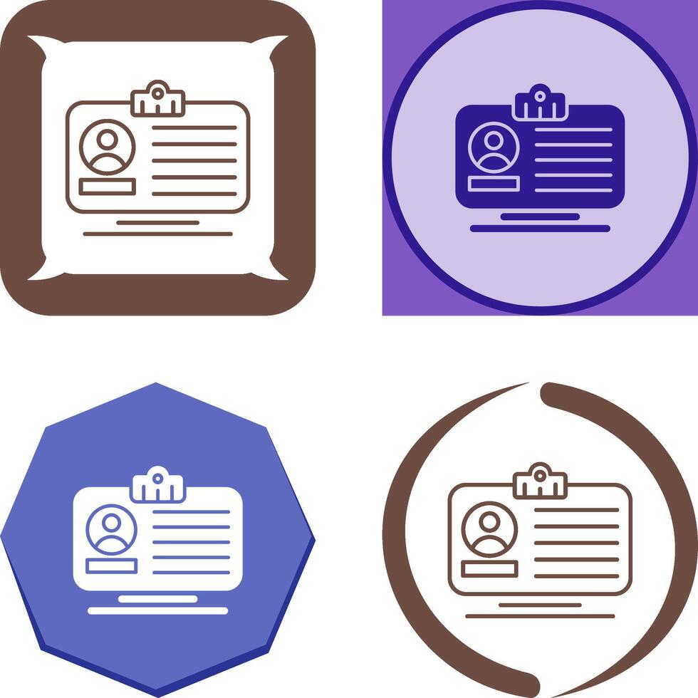 Id Card Icon Design vector