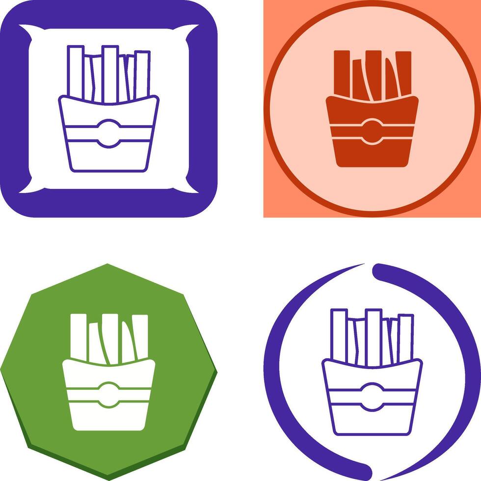 Fries Icon Design vector