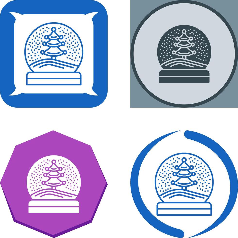 Snow Glob Icon Design vector