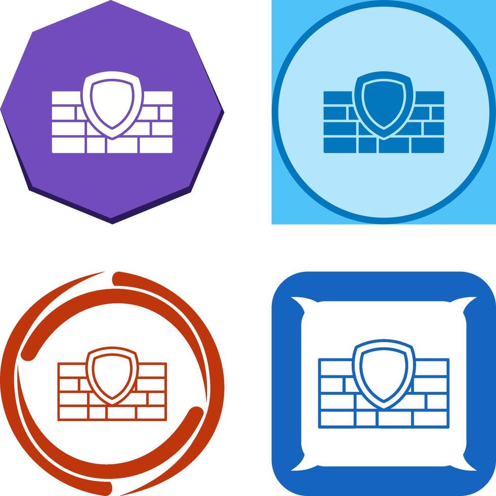 Firewall Icon Design vector