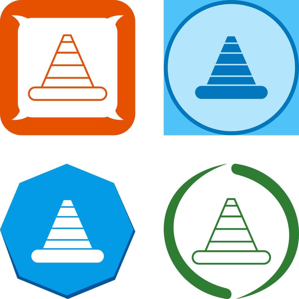 Traffic Cone Icon Design vector