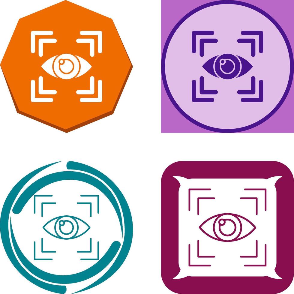 Eye Scan Icon Design vector