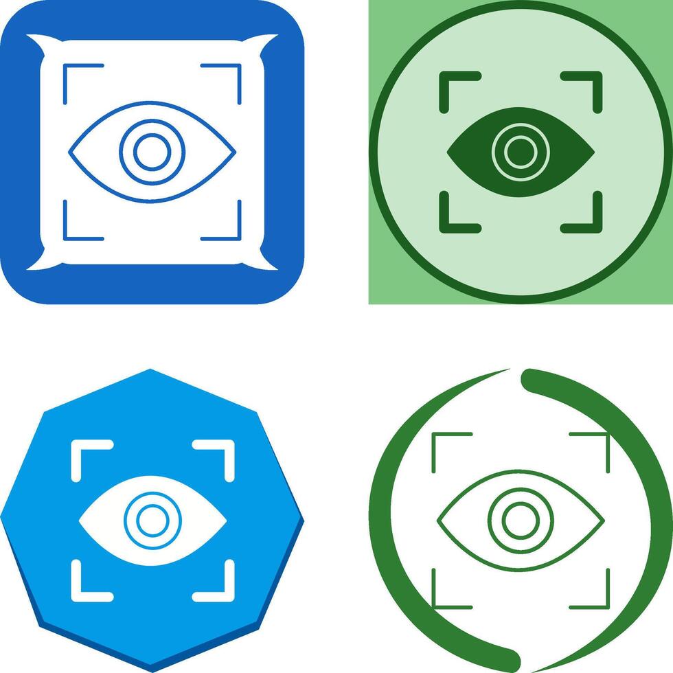 Eye Scan Icon Design vector