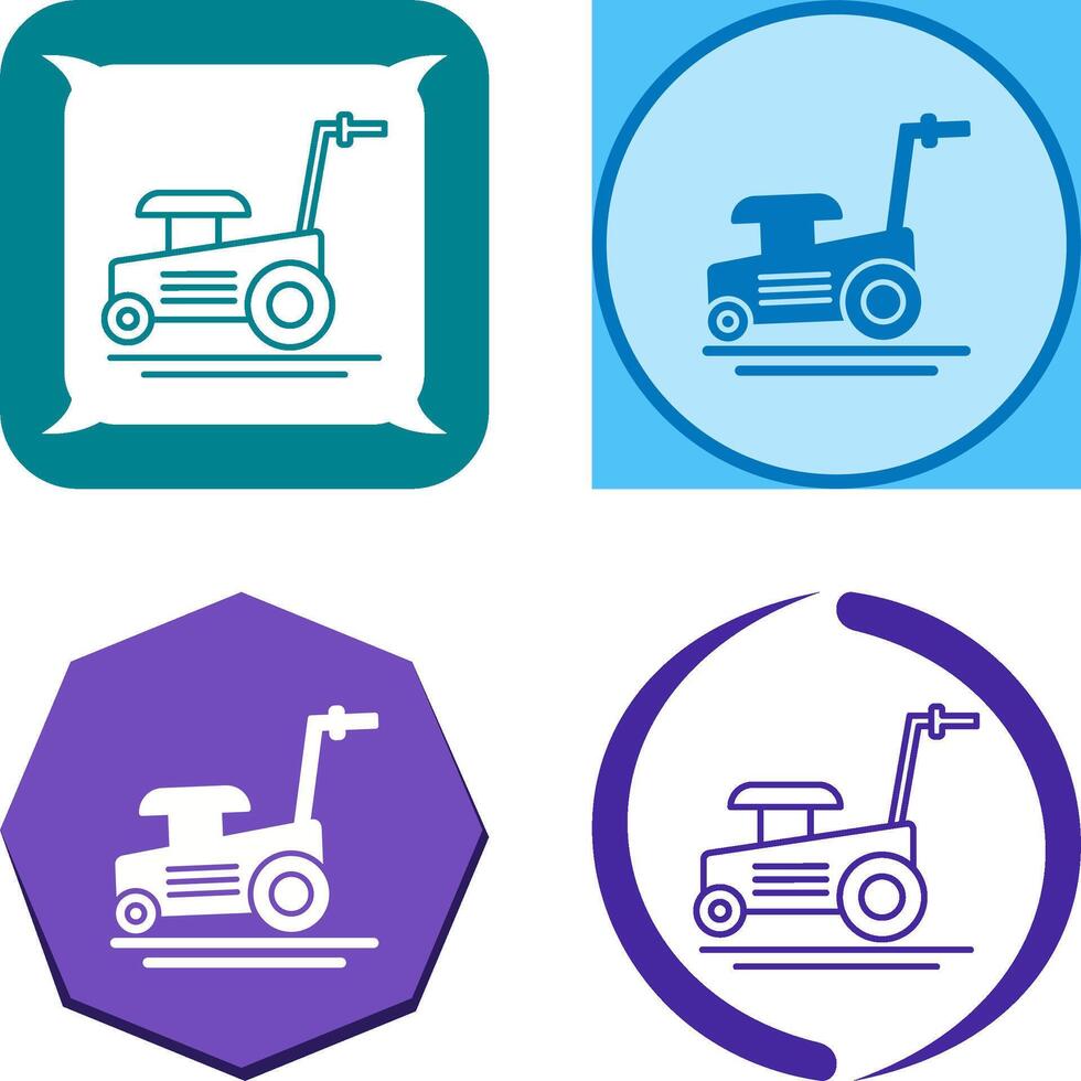 Lawn Mower Icon Design vector