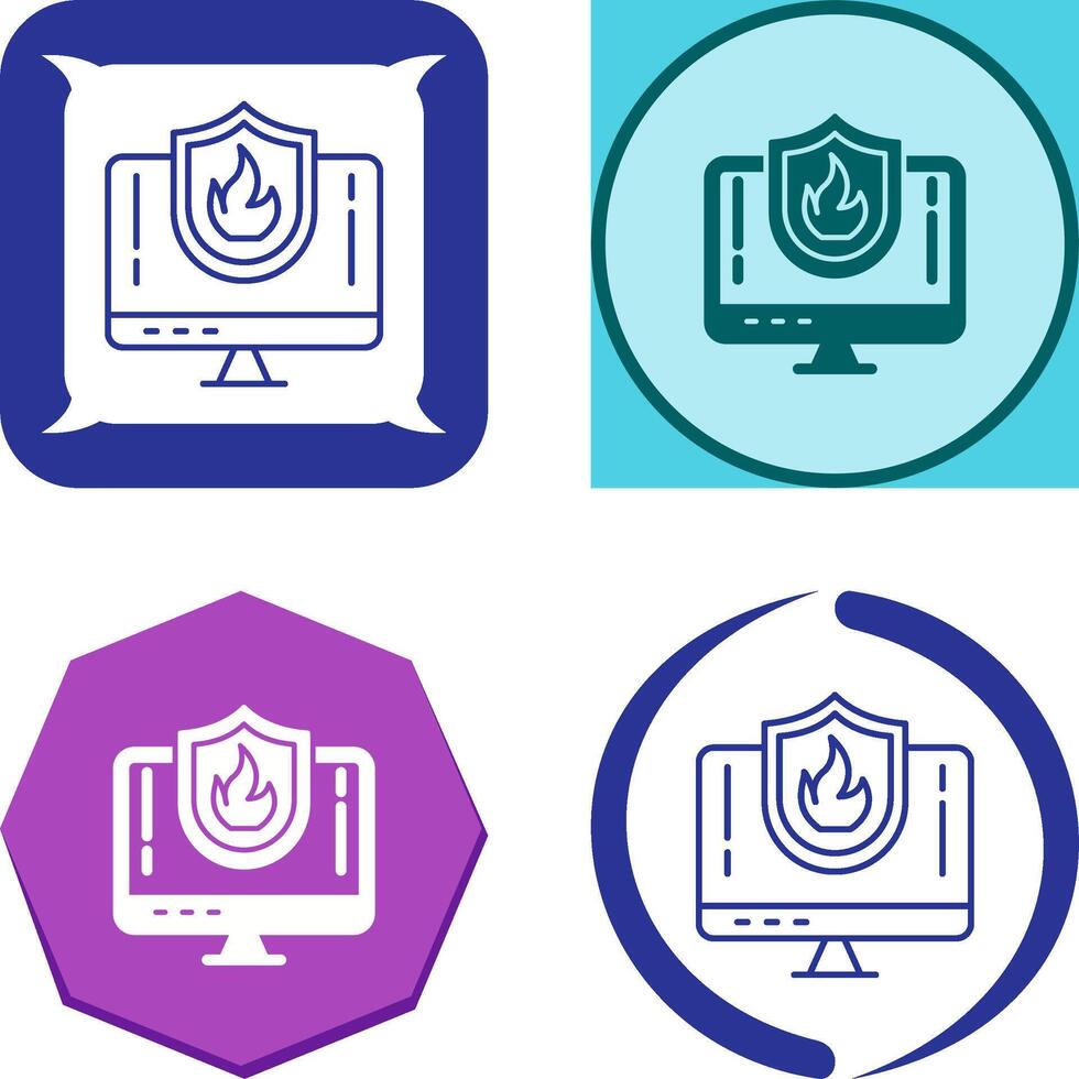 Firewall Icon Design vector