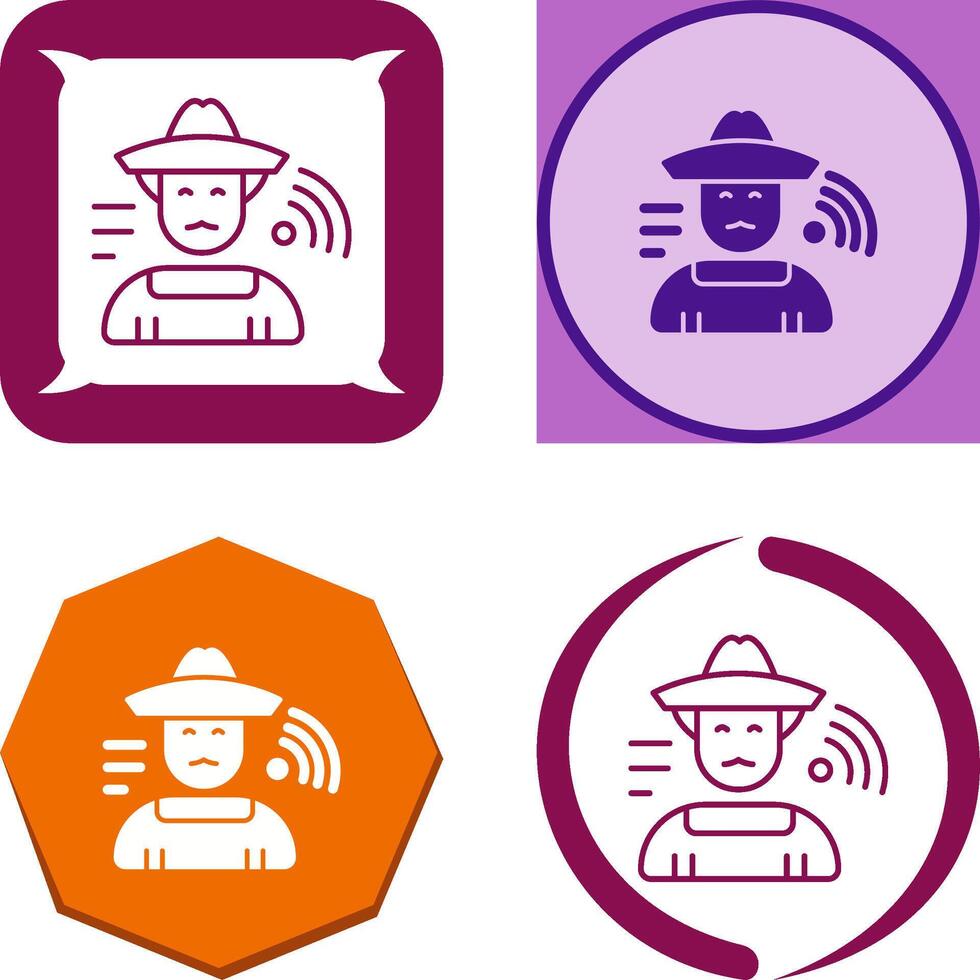 Farmer Icon Design vector
