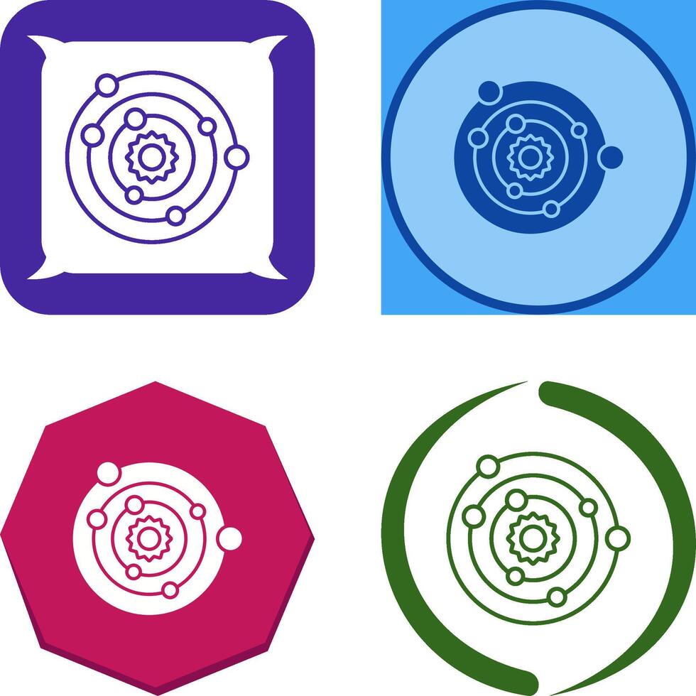 Solar System Icon Design vector