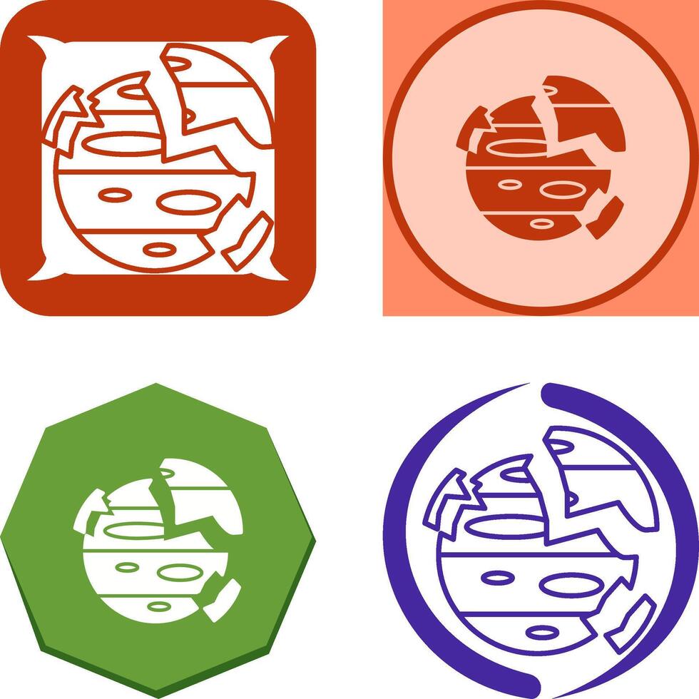 Destroyed Icon Design vector
