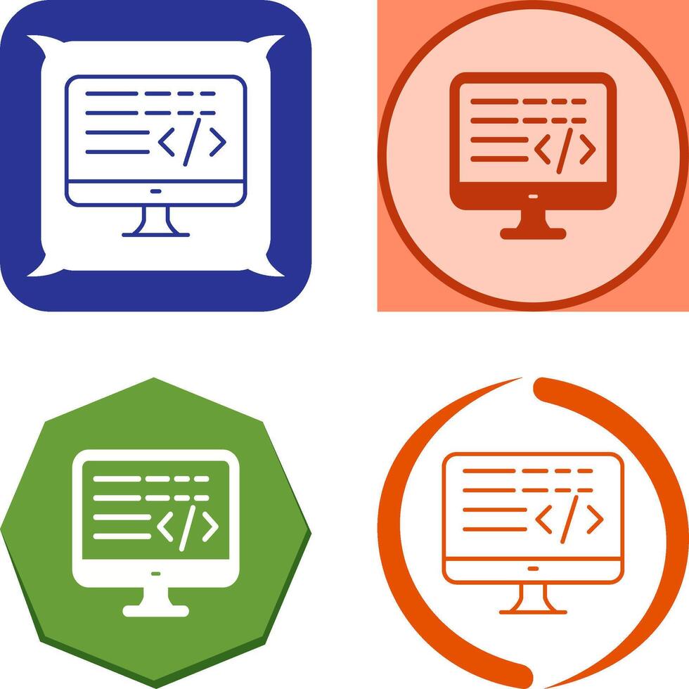 Coding Icon Design vector