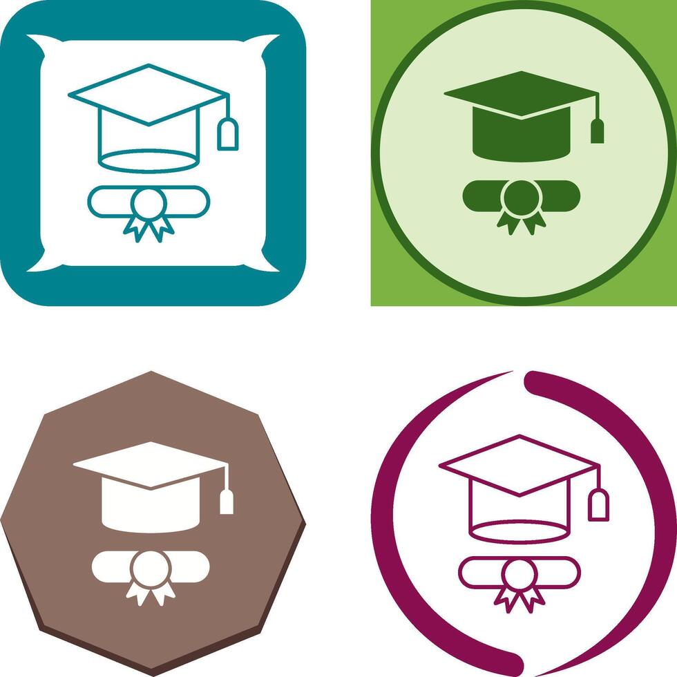 Graduation Hat Icon Design vector