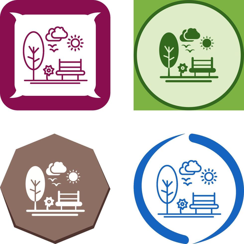 Park Icon Design vector