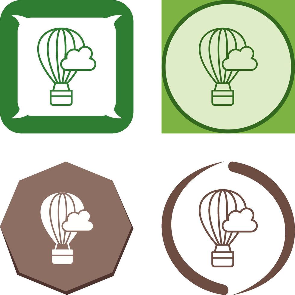 Hot Air Baloon Icon Design vector