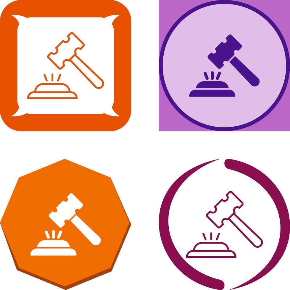 Gavel Icon Design vector