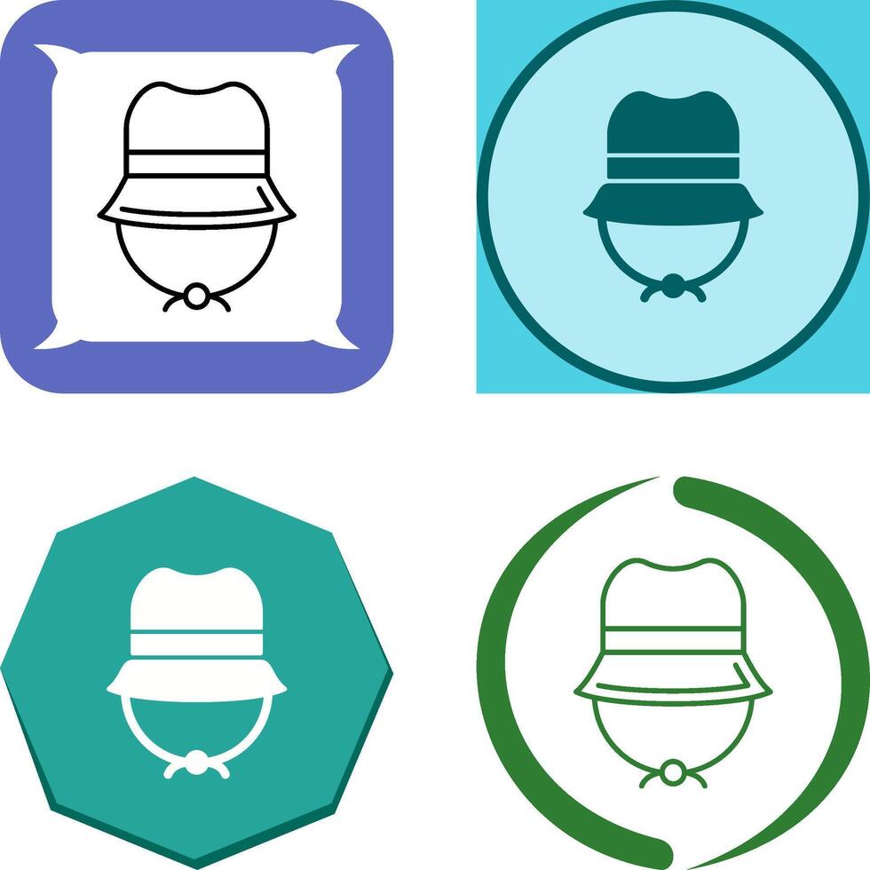 Camping Hat Icon Design vector