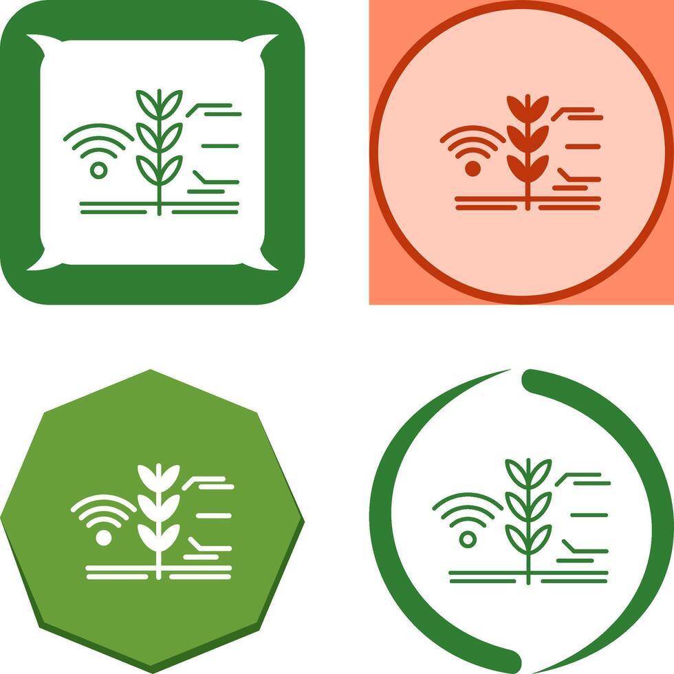 Smart Farm Icon Design vector