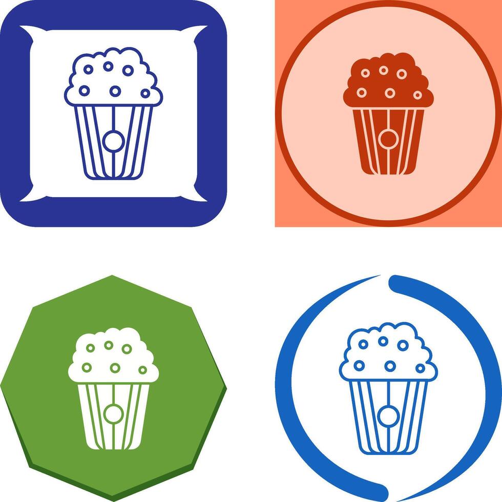 Pop corn Icon Design vector