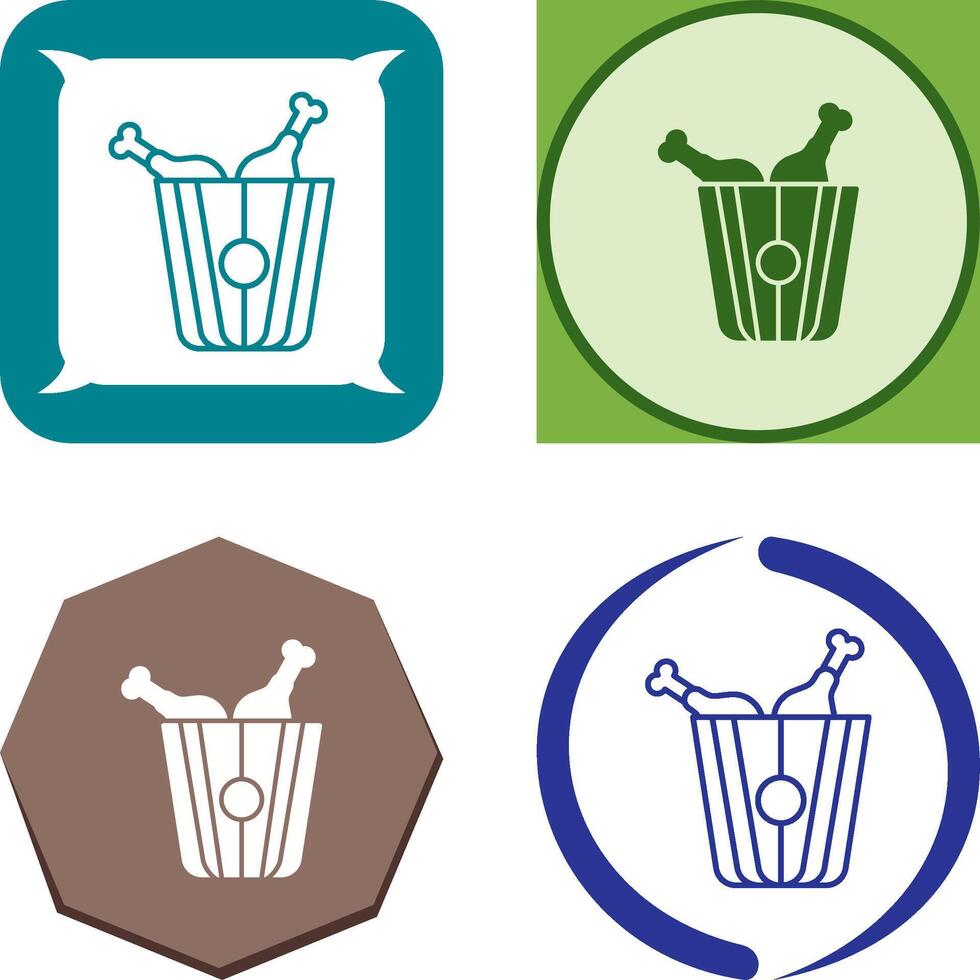 Fried Chicken Icon Design vector