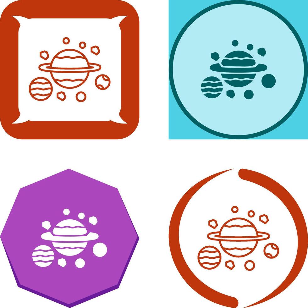 Planets Icon Design vector