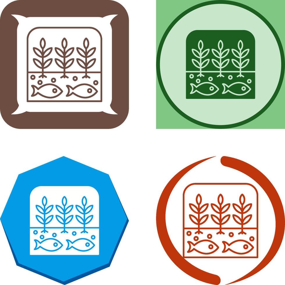Hydroponic Icon Design vector