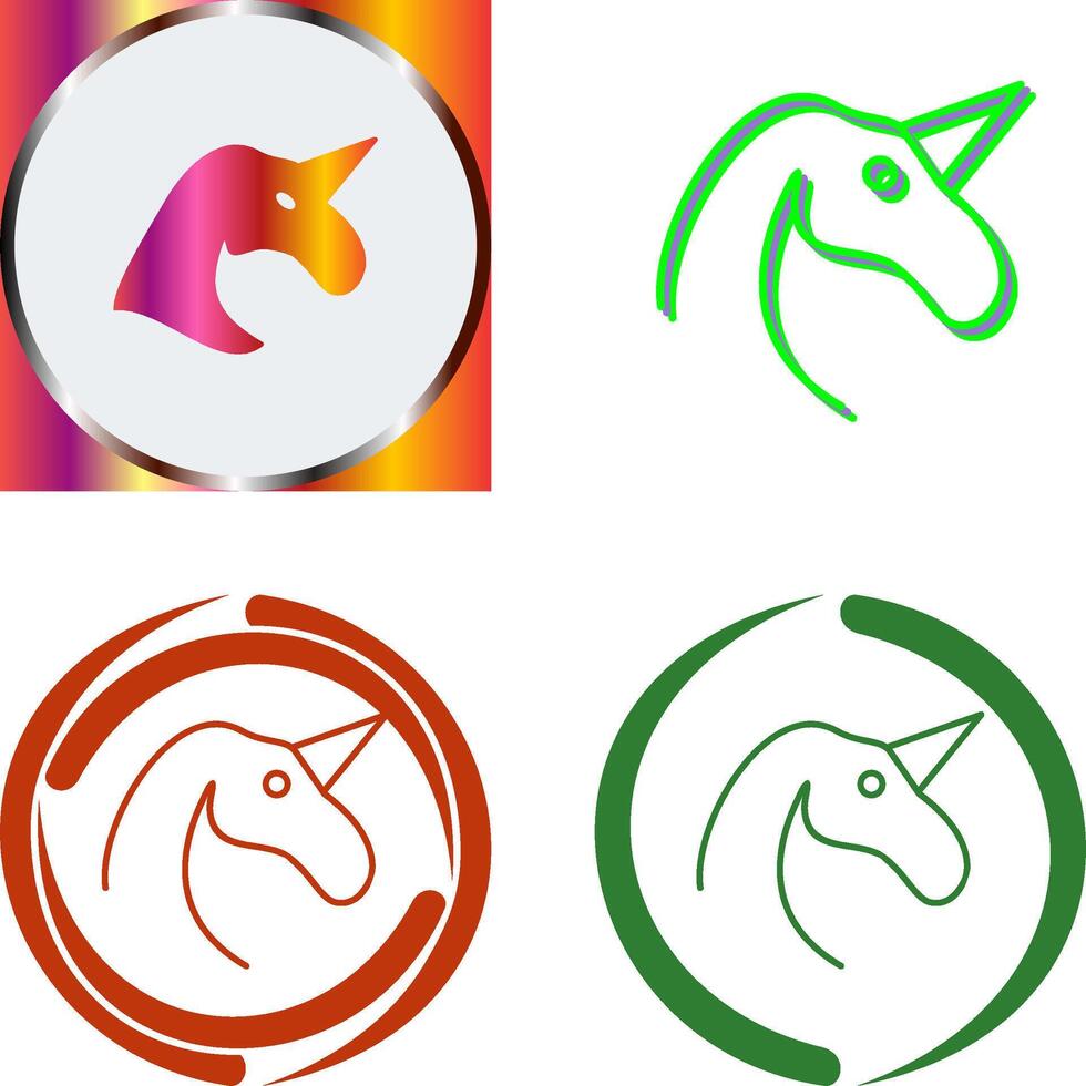 Unicorn Icon Design vector