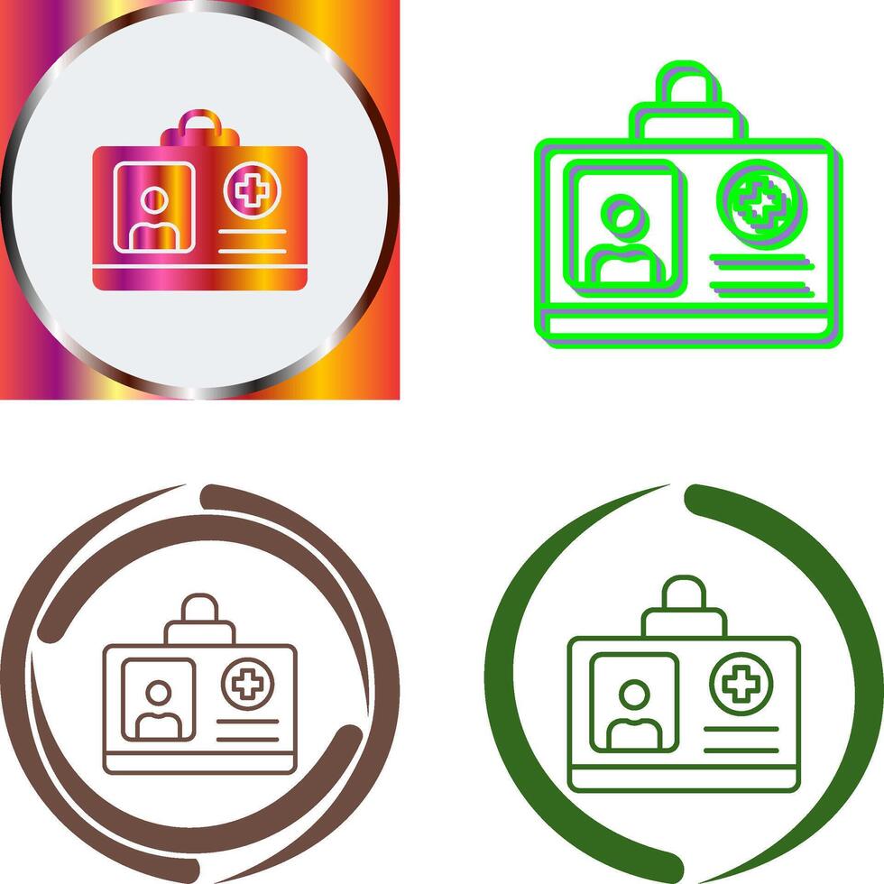 Id Card Icon Design vector
