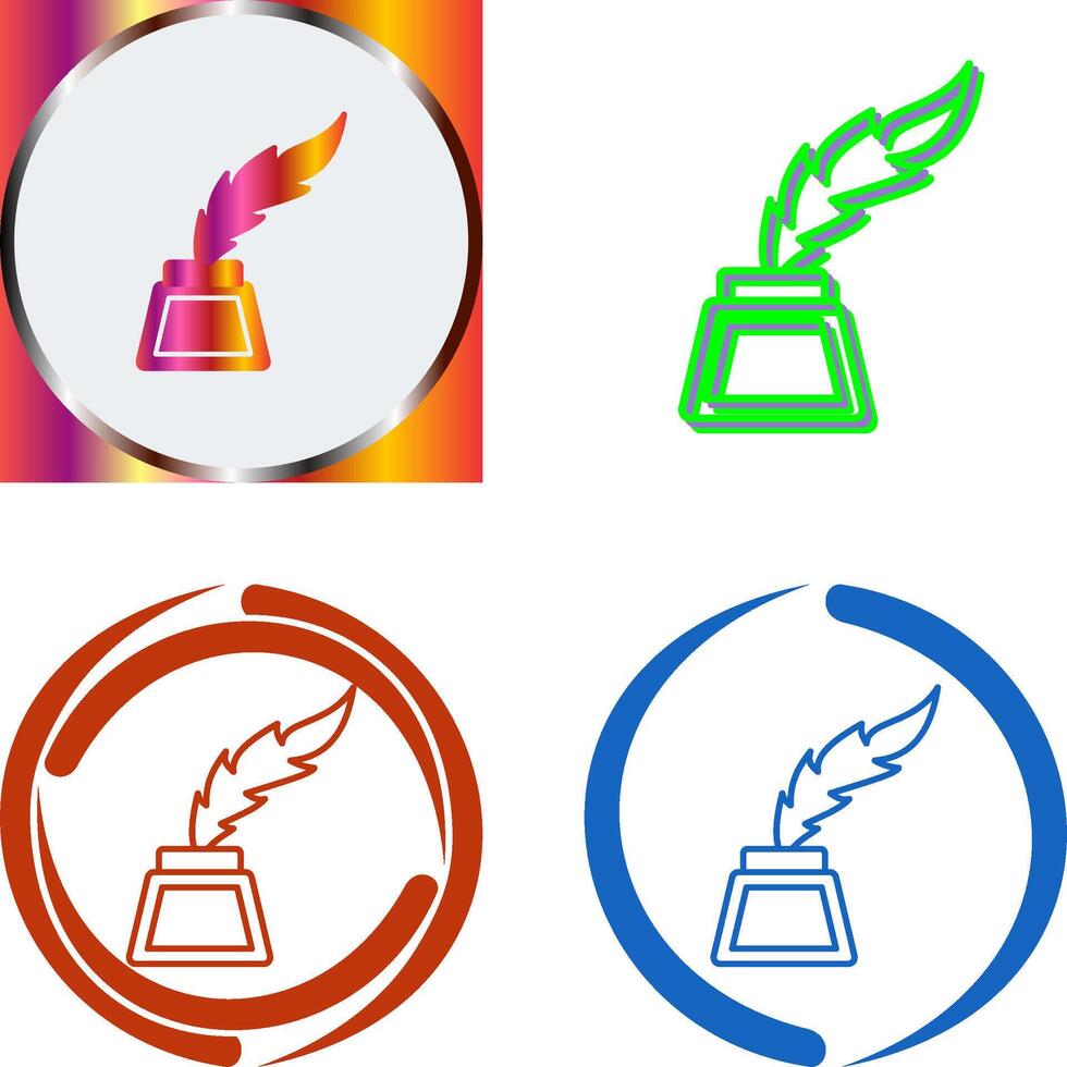 Inkwell Icon Design vector