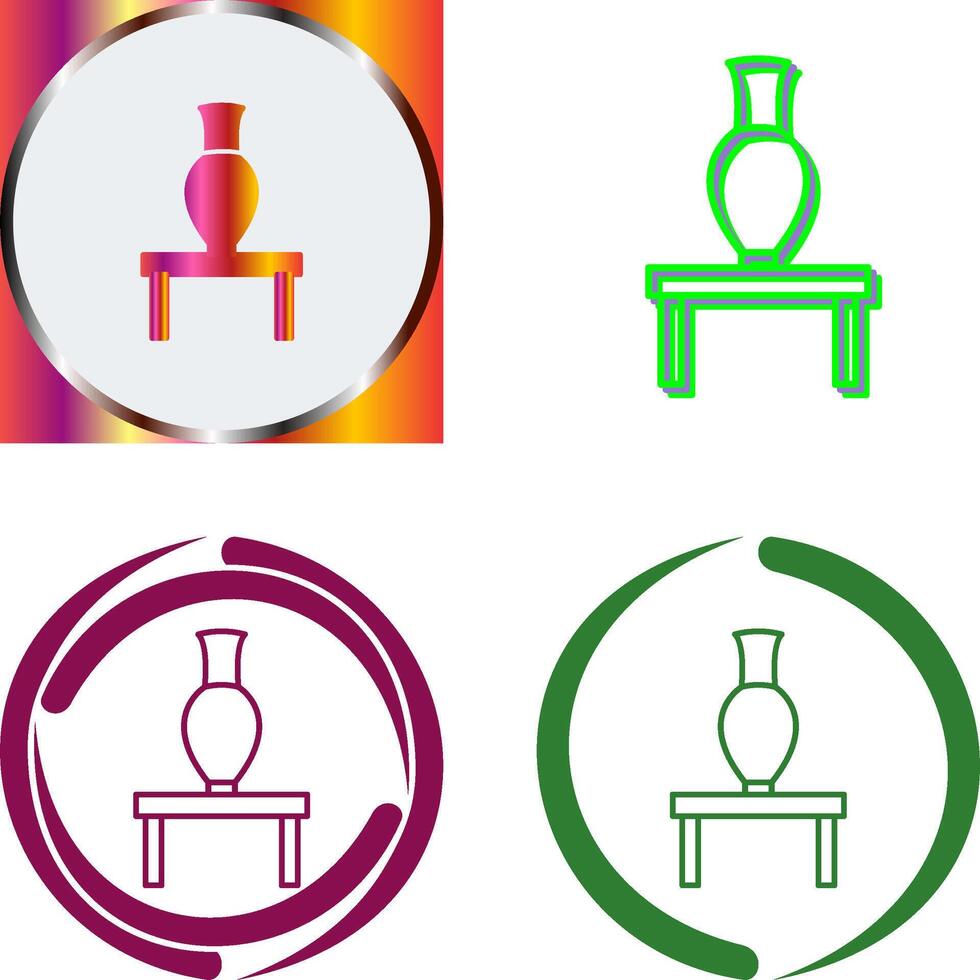 Vase Exhibit Icon Design vector