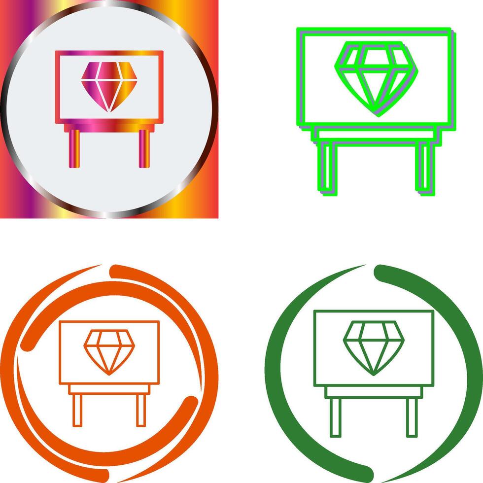 Diamond Exhibit Icon Design vector