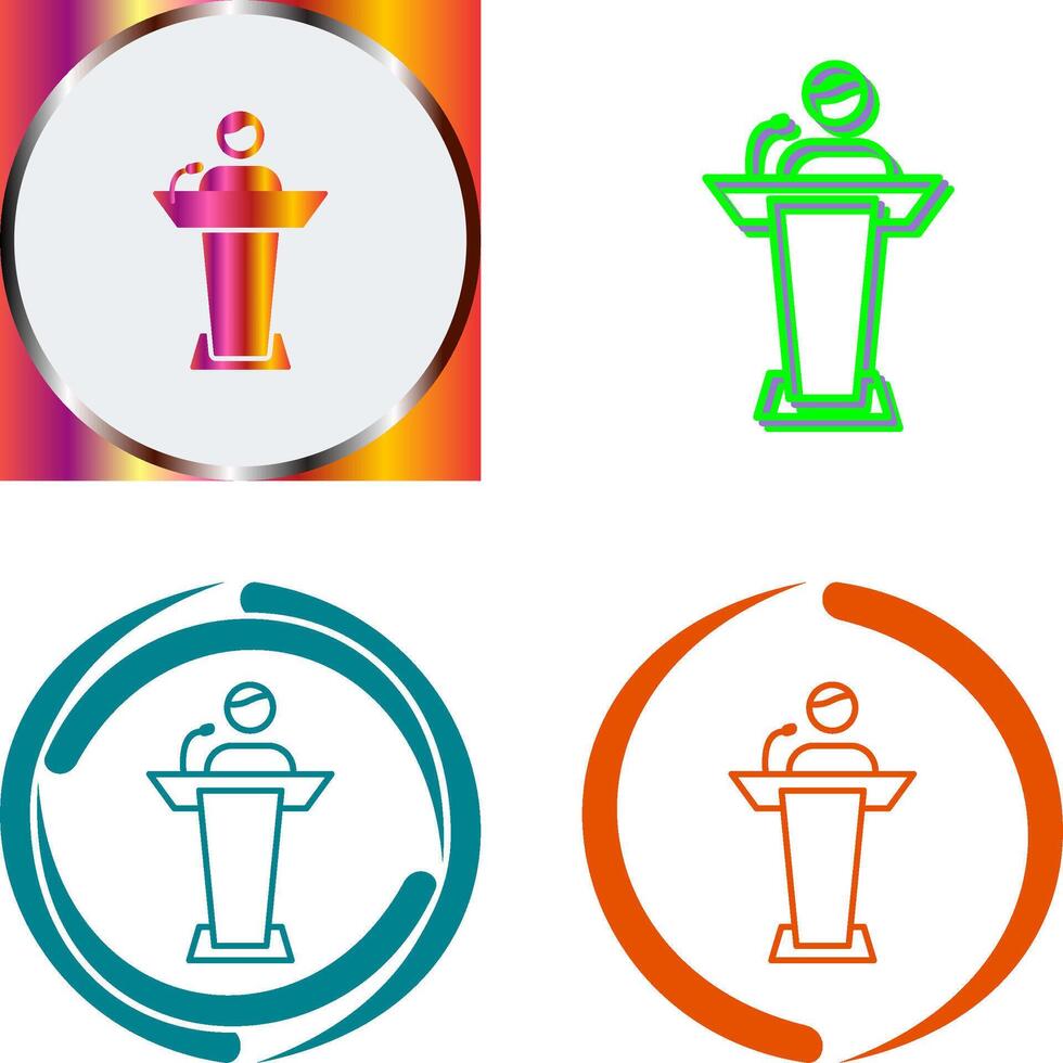 Elected Candidate Icon Design vector
