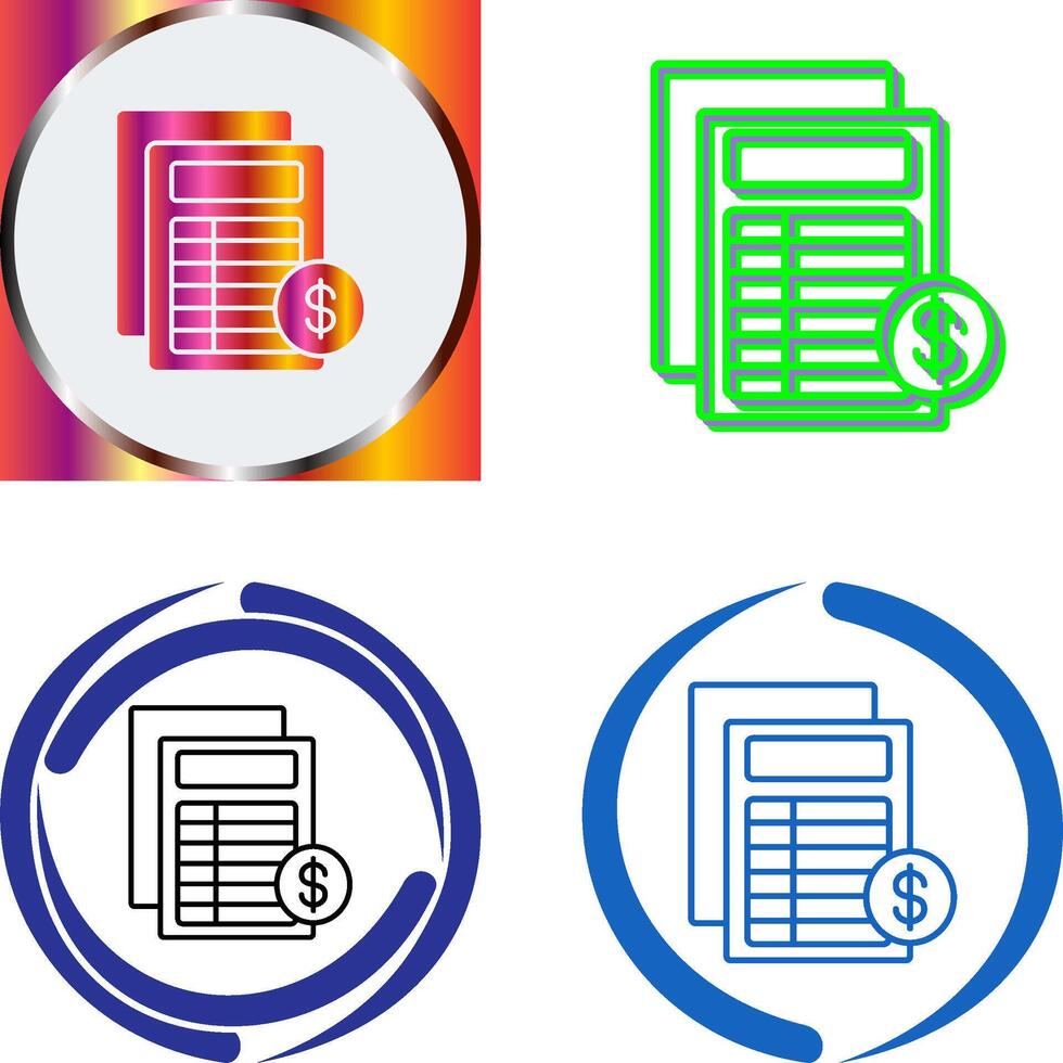 Invoice Icon Design vector