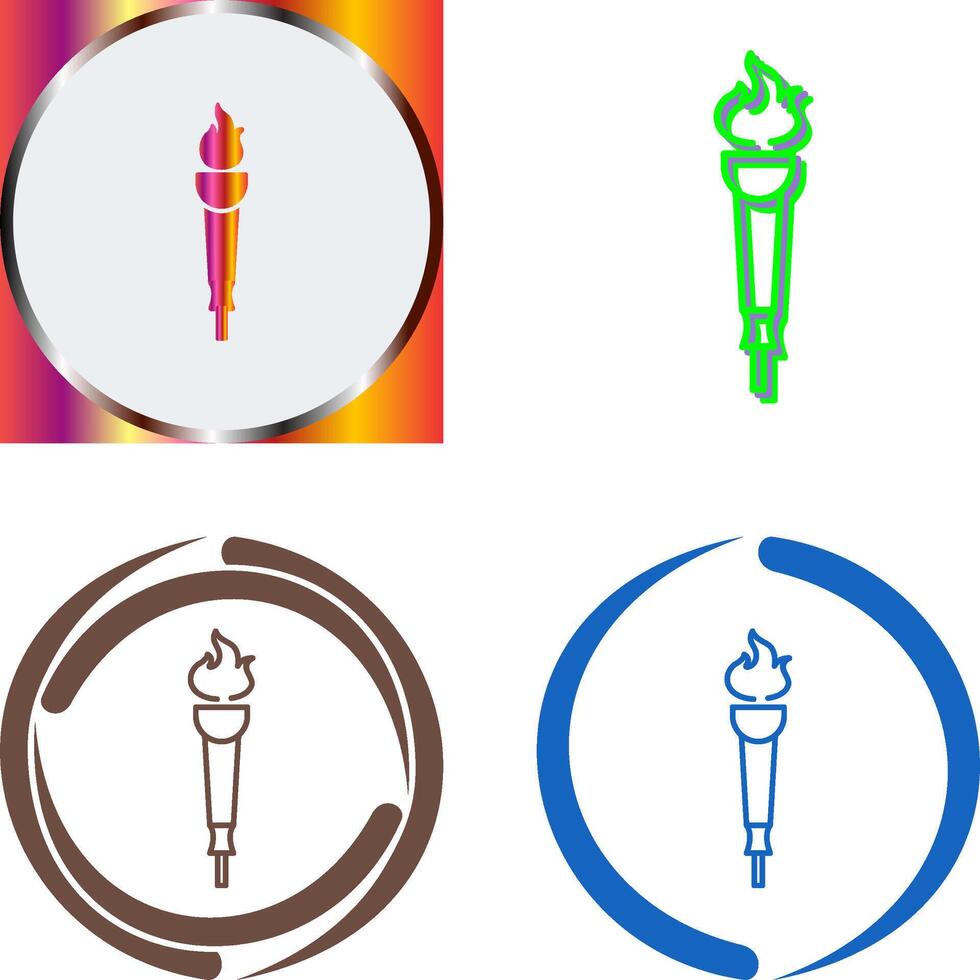 Museum Torch Icon Design vector