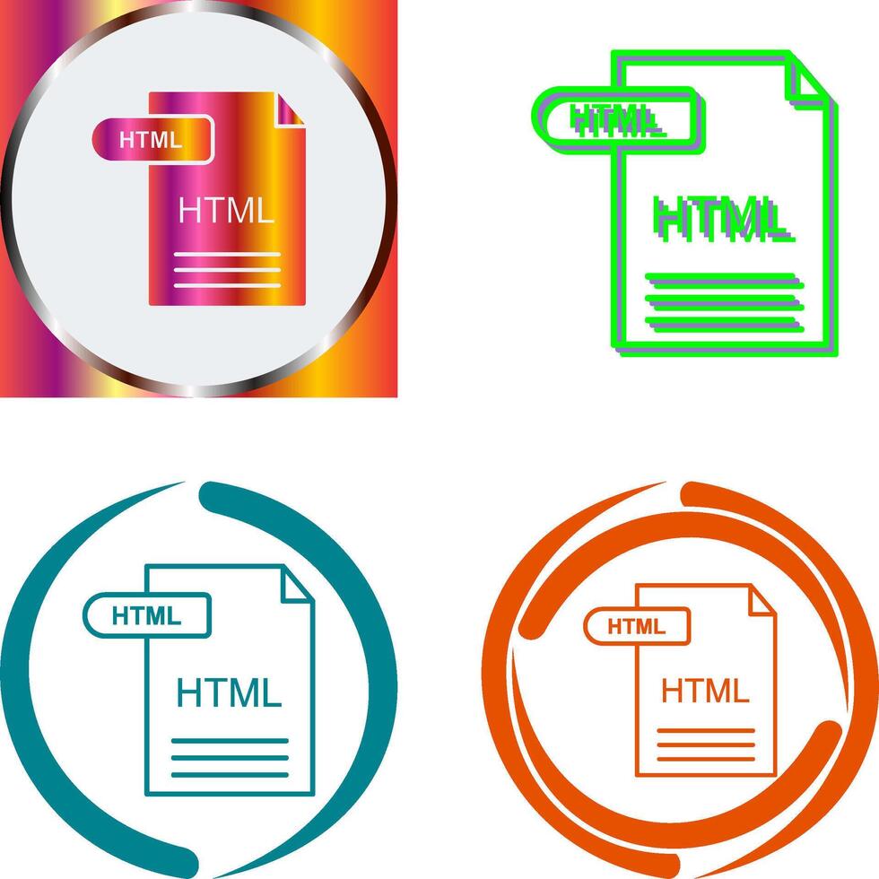 HTML Icon Design vector