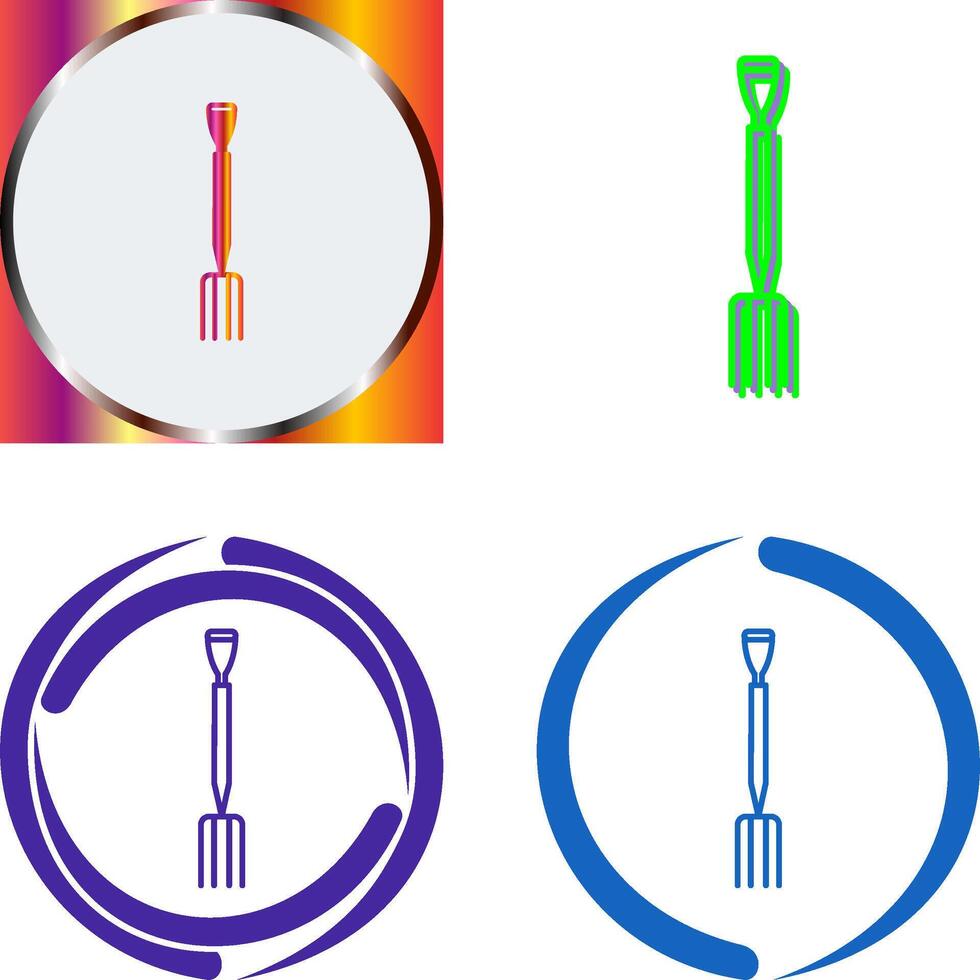 Gardening Fork Icon Design vector