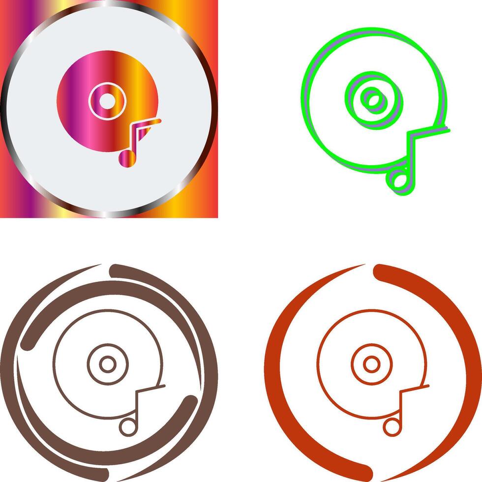 Music CD Icon Design vector