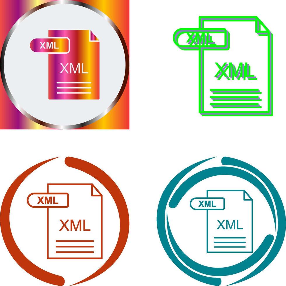 XML Icon Design vector