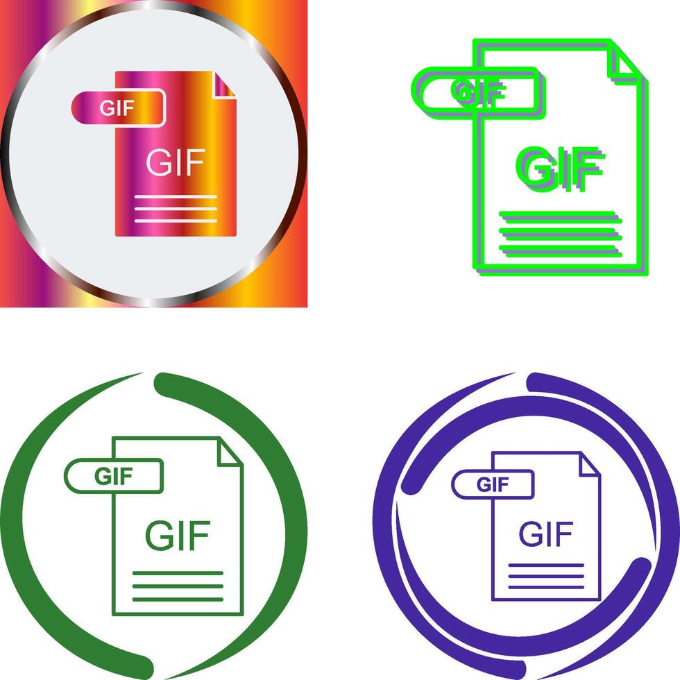 GIF Icon Design vector