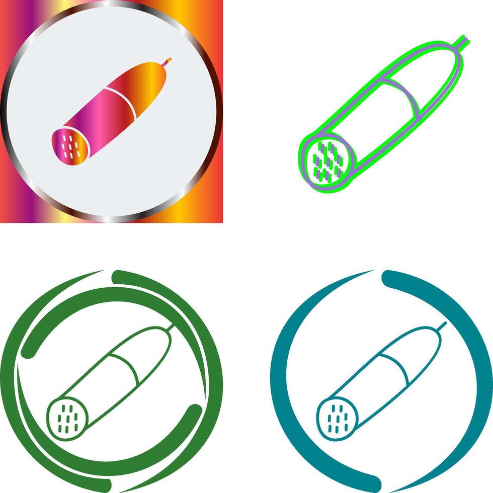Salami Icon Design vector
