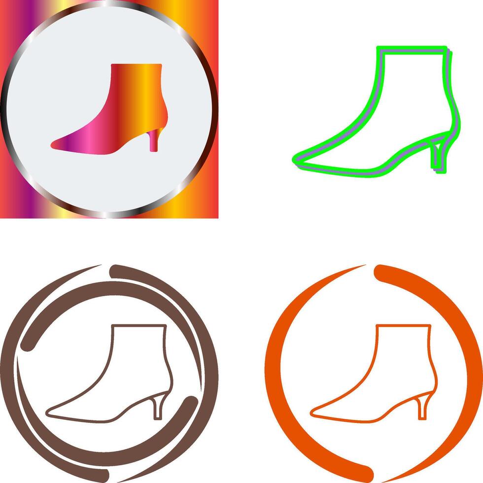 Boots with Heels Icon Design vector