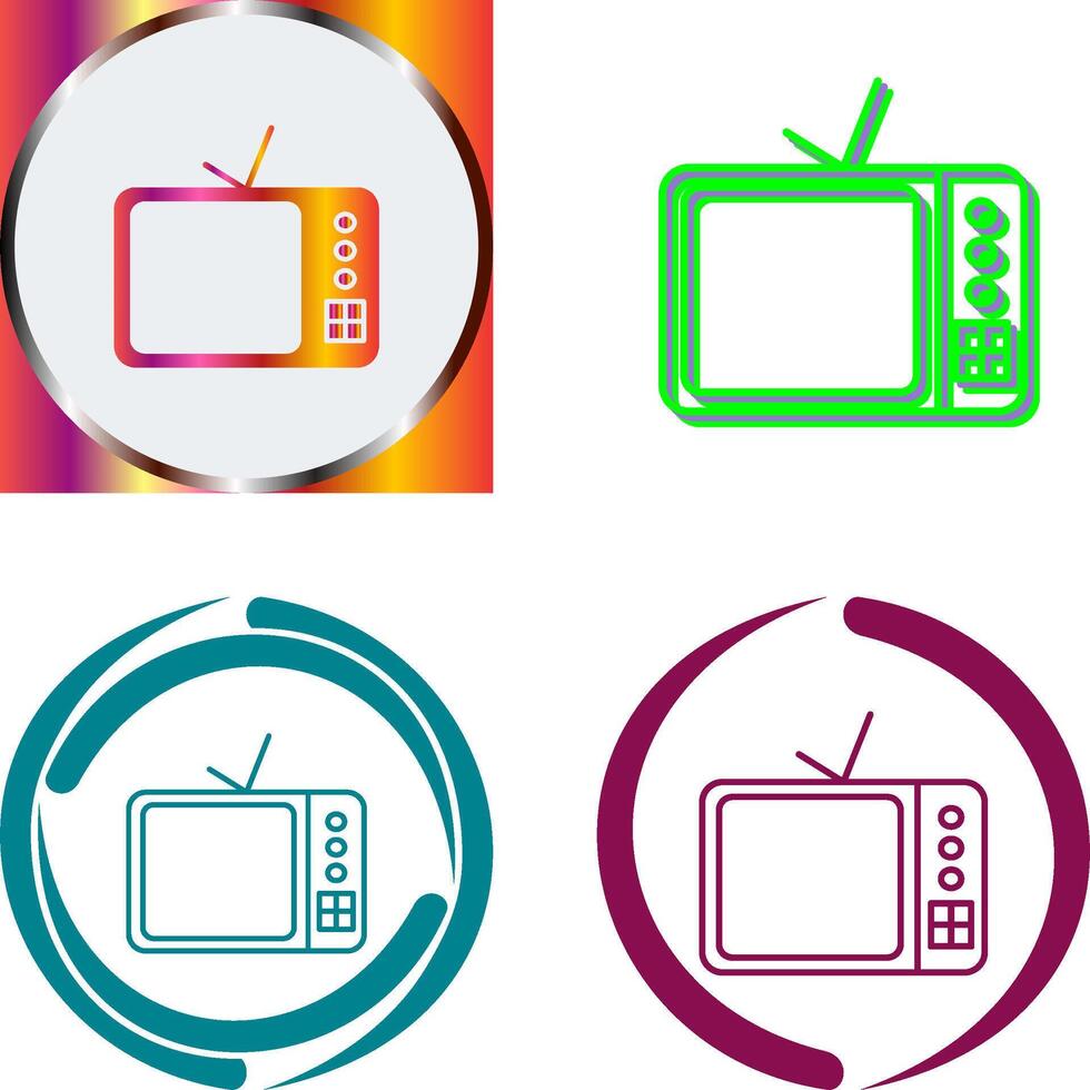 TV Set Icon Design vector