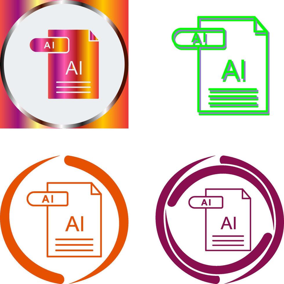 AI Icon Design vector